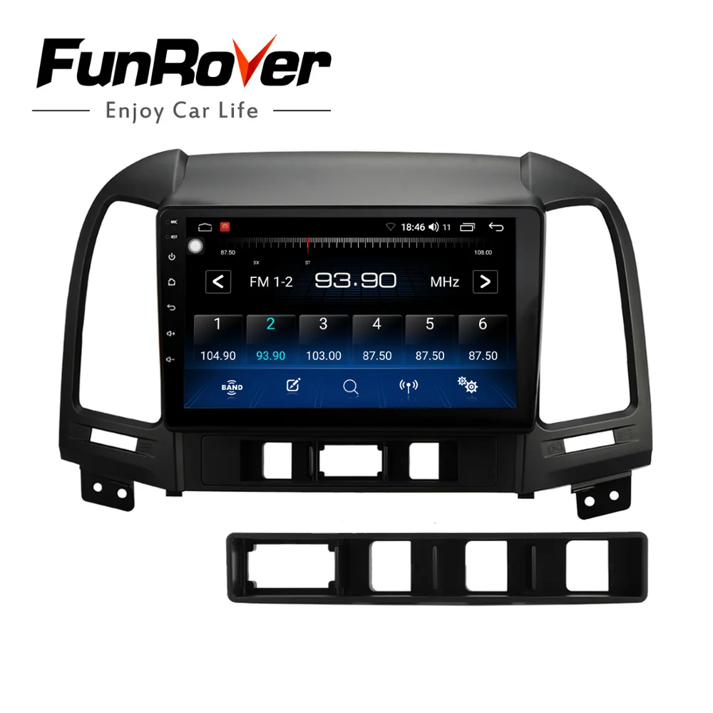 Funrover Android 10 0 для HHyundai Santa Fe 2 2006 2012 автомобильный Радио Мультимедиа Видео плеер