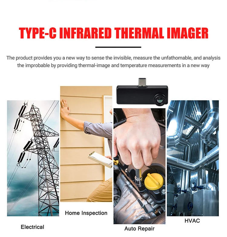 factory odm oem thermal imager camera high resolution 80 by 62 smart sensor for android mobile phone free global shipping