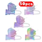 50 шт., детские маски-респираторы FFP2 с принтом в виде краски