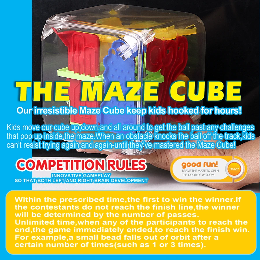 3D головоломка шар Волшебный Perplexus интерактивный квадратный лабиринт игра с 72