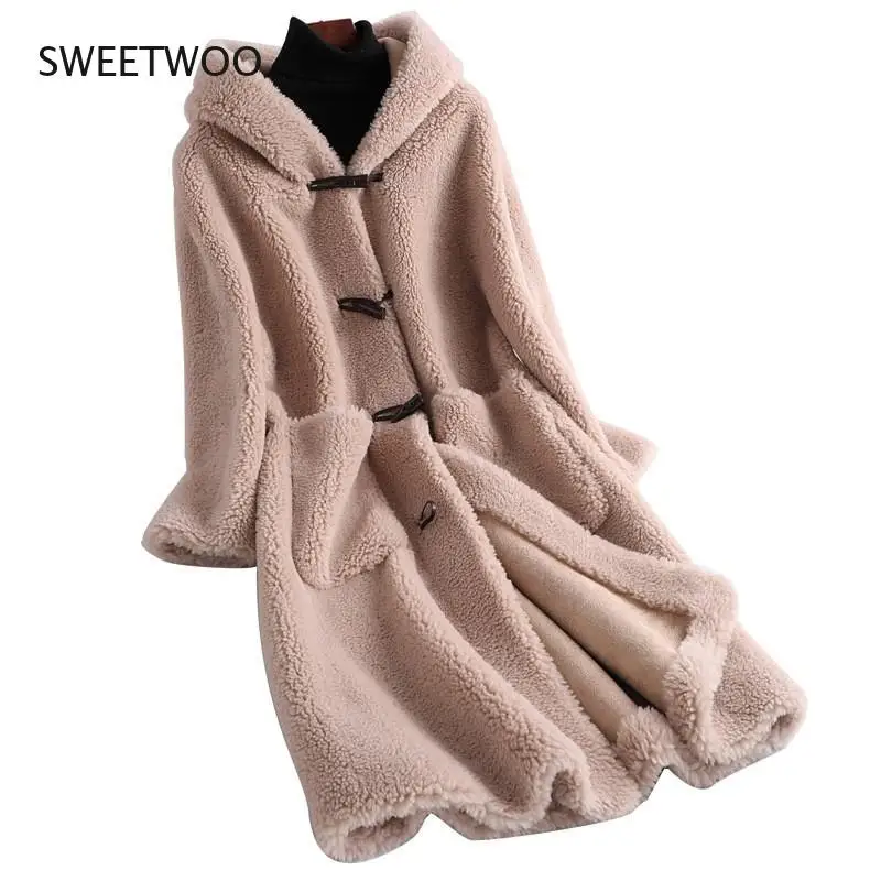 Women Winter Jackets Wool Casual Coats Korean Style Feminina 2021 New Real Fur Coat High Quality Long Sheep Shearling
