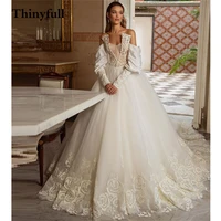 2022 royal new flower a line wedding dresses long strapless tulle beach mariage princess bridal ball gowns dress vestidos boda