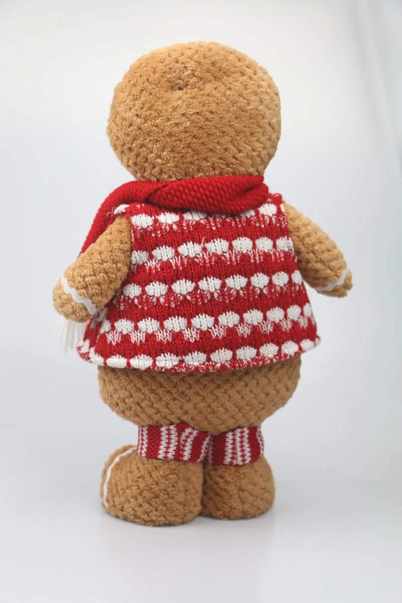 

Gingerbread Man Plush Christmas Gift Soft Doll Christmas Tree Decoration Kawaii Stuffed Plush Doll Kids Gift Gingerbread Man