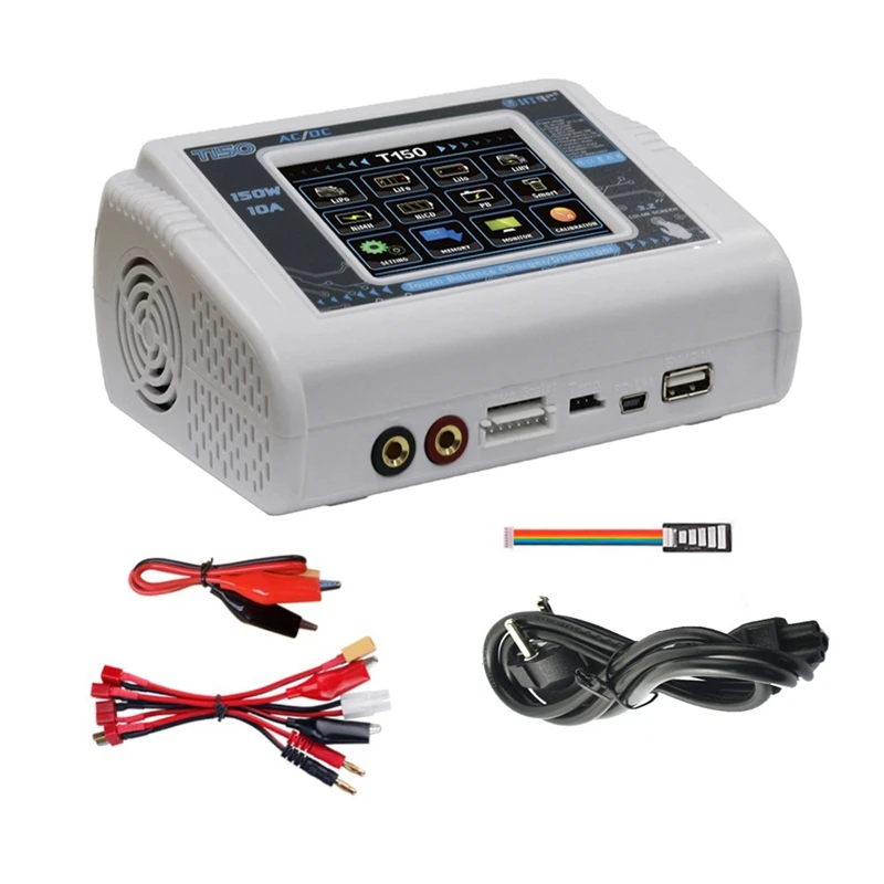 

HTRC 150W AC/DC 10A Balance Charger T150 Smart Discharger for Lilon/LiPo/LiFe/LiHV/NiCd/NiMH/PB Battery Charger EU Plug