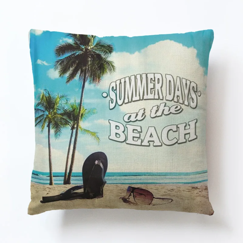 Отличная Ocean серии Декоративные Чехлы на диванные подушки летние пляжные Алфавит