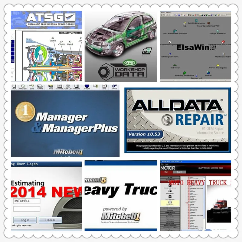 Программное обеспечение Alldata 10 53 OD5 все данные + ElsaWin Vivid atsg AutoData Диагностика