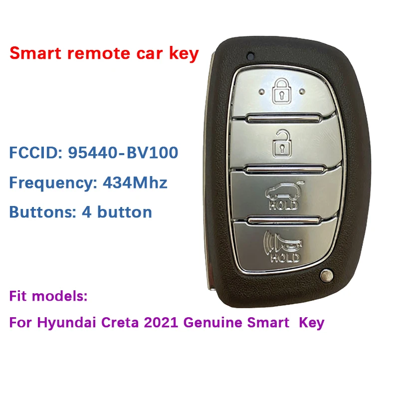 

Original 4 Button For Hyundai Creta 2021 Smart Remote Key with 433MHz 95440-BV100 Key Fob