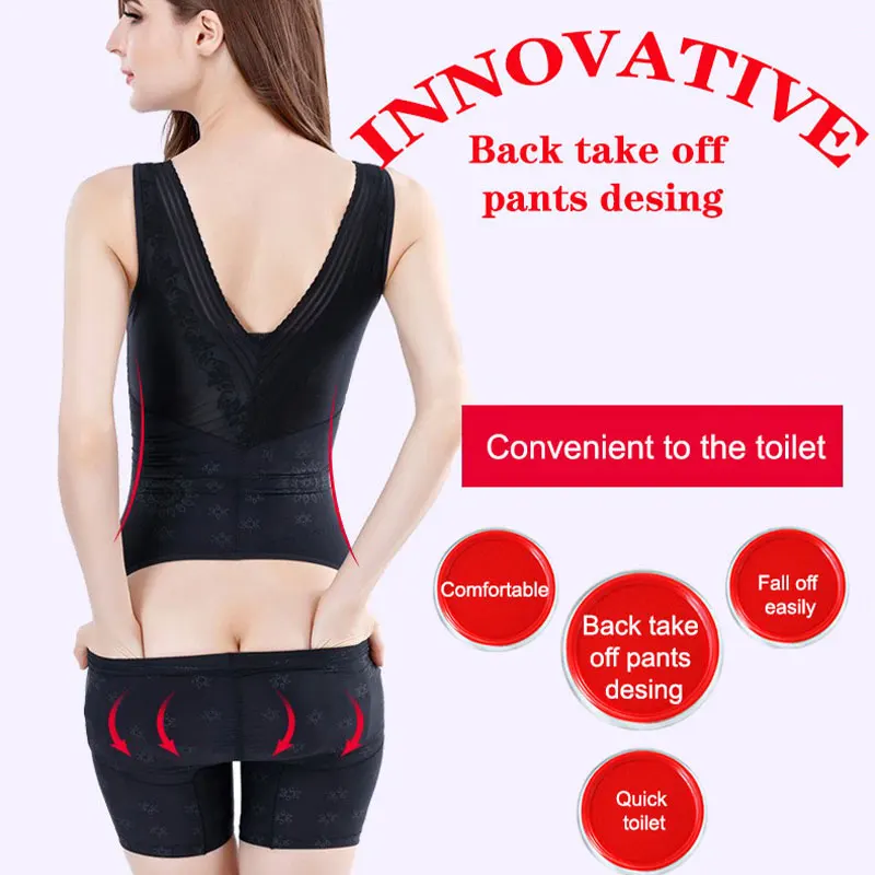 Waist trainer body shaper colombian girdles V neck butt lifter women's binders and shapers Slimming corset for abdomen underwear