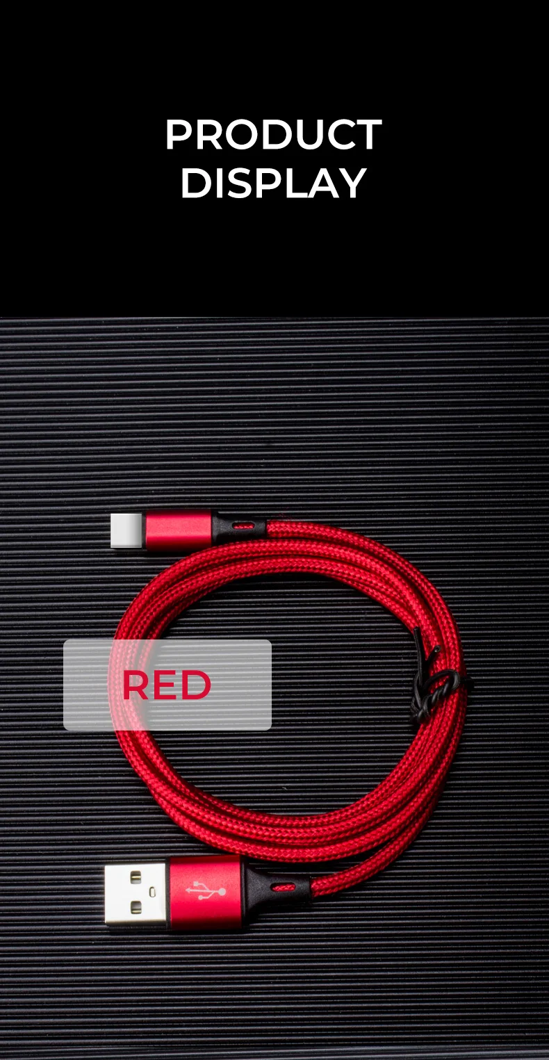 IONCT кабель usb type C, 3 А, кабель для быстрой зарядки USB C, кабель для передачи данных, usb-c, зарядное устройство для samsung Xiaomi mi 8, красный mi Note 7, кабель type-c