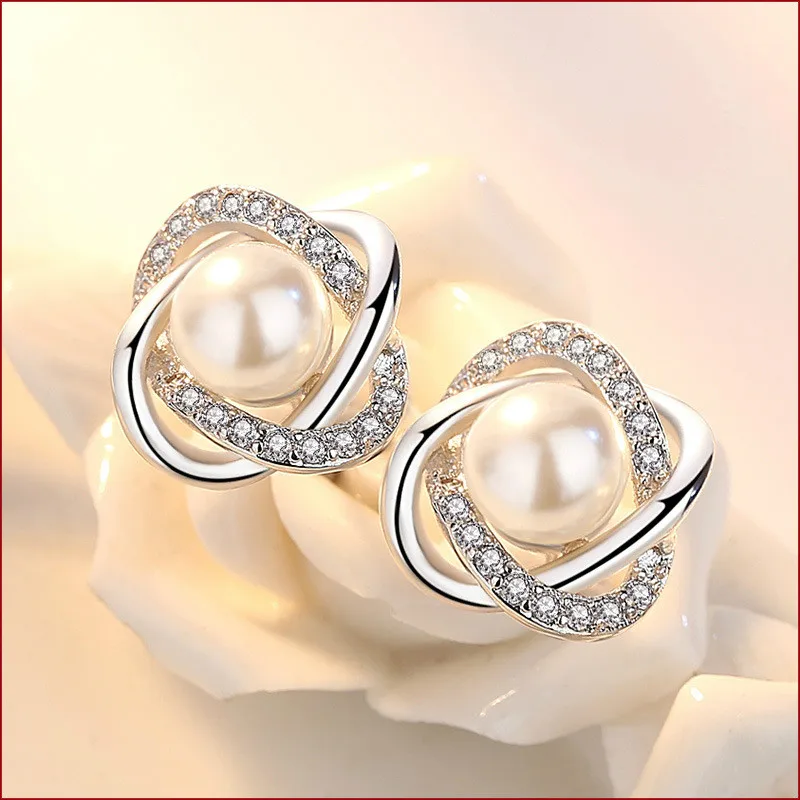 

Korean-earings-2020 Pearl Earrings Feminine EARRINGS SILVER PLATED EARRINGS Female Ear Clip Fashion Pearl Wholesale