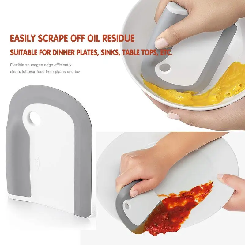 

Кухонные аксессуары, хорошие Грипсы, Встроенная Мягкая резиновая скребок для снятия пластины, Легкая очистка посуды, кухонные инструменты