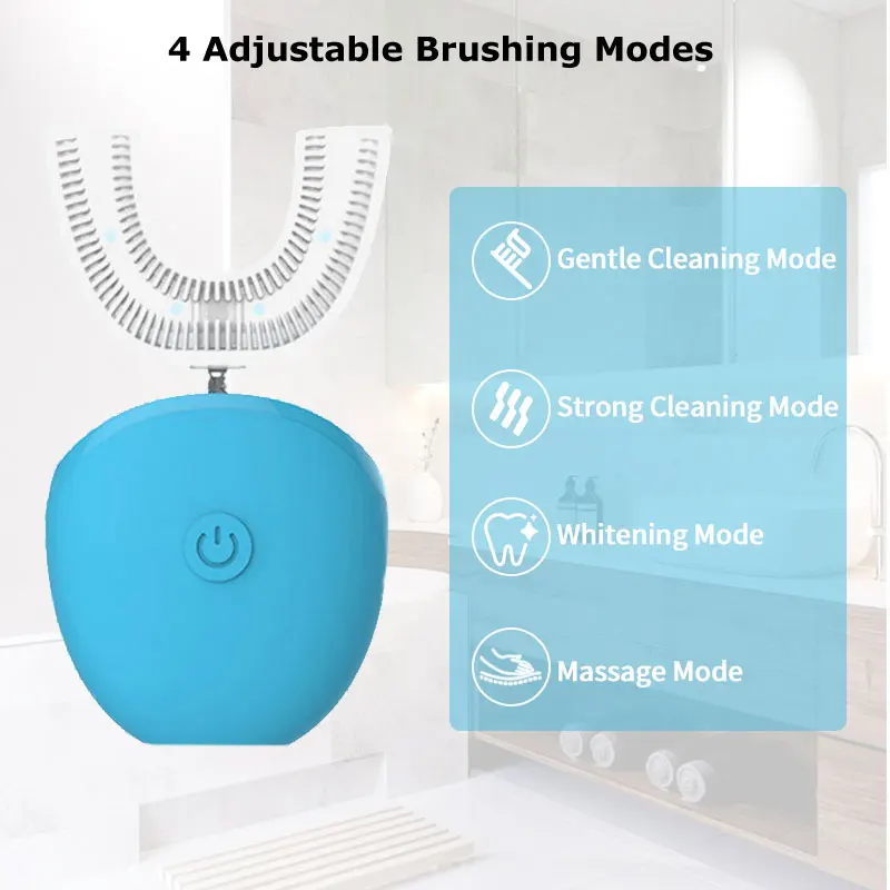 360 звуковая электрическая зубная щетка для детей и взрослых автоматическая u
