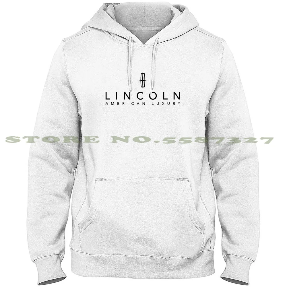 

Lincoln Long Sleeve Hoodie Sweatshirt Lincoln American Luxury Detroit Car Auto Automobile Emblem Logo Ornament Hood Capri