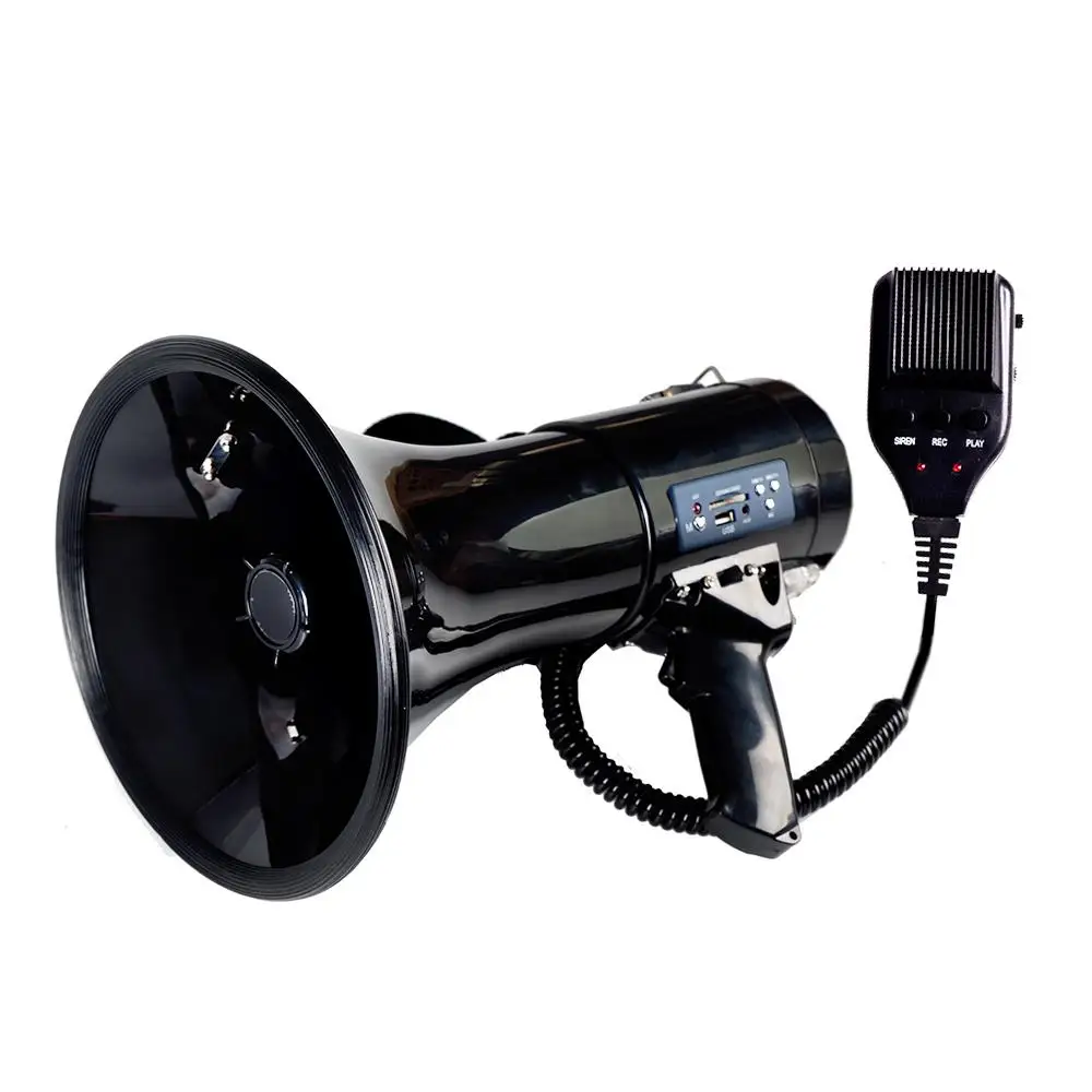 Brand New Portable Megaphone 50 Watt Power Speaker Bullhorn Voice and Siren Alarm Modes with Volume Control Strap | Электроника