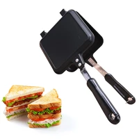 flat bottom double sided frying pan heat resistant bread baking pan household non stick sandwich frying pan kitchen cooking tool