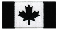 hot canadian flag embroidered iron on patch canada emblem all black version %e2%89%88 7 3 3 6 cm