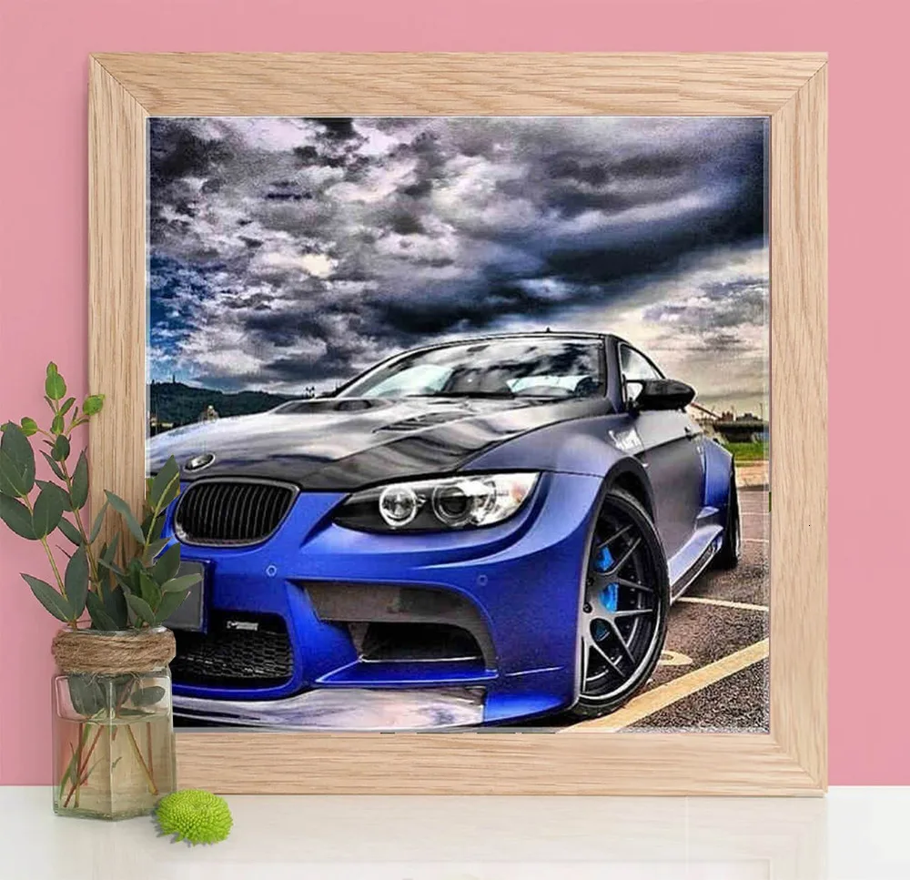 HUACAN 5d алмазная живопись полный квадратный пейзаж автомобиль Diy Вышивка пейзаж алмазное Искусство Декор для дома