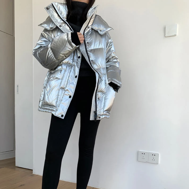 

Женское зимнее пальто 2021, пальто с капюшоном, женская зимняя куртка с закрытой талией и ярким поясом для лица, куртки для женщин, Корейская в...