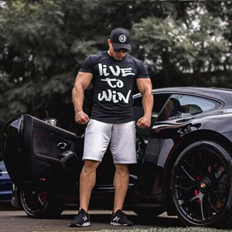 2020 компрессионная футболка джоггеры Спортивная облегающая мужские