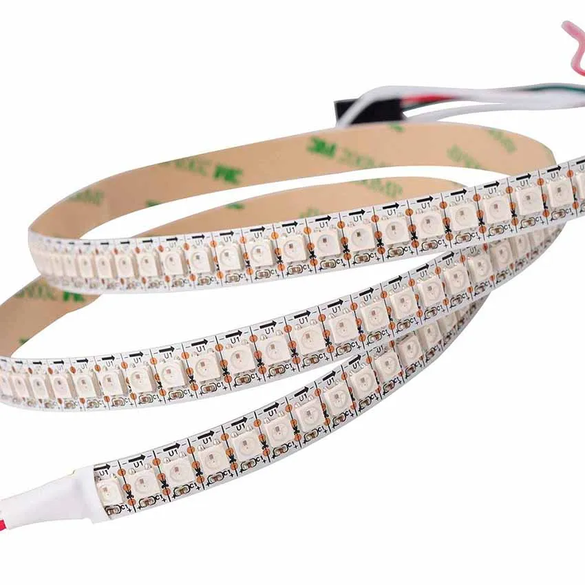 Светодиодный прожектор WS2812 WS2812B 1 м/2 м 5 в пост. Тока 144 светодиода s/M полноцветная