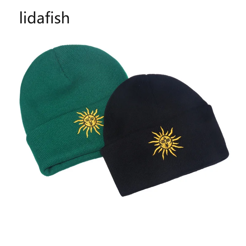 

lidafish Unisex 2022 Warm Knitted Beanie Hats For Women Men Embroidered Knitted Hip Hop Shi Hats