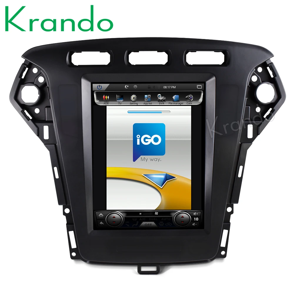 Krando Android 8,1 10," Tesla вертикальный экран для FORD Mondeo 2011-2013 Автомобильная Радио Навигация dvd развлекательная система плеер