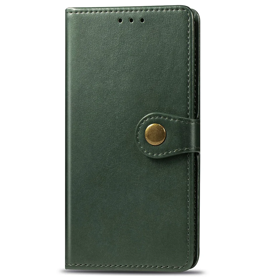 Dark Green Кожаный чехол в стиле ретро чехол для samsung Galaxy S8 S9 S10 плюс S10e J2 Prime A20E A10 A20 A30 A40 A50 A70 Note 8 10 крышка флип чехол s Coque - Цвет: Dark Green