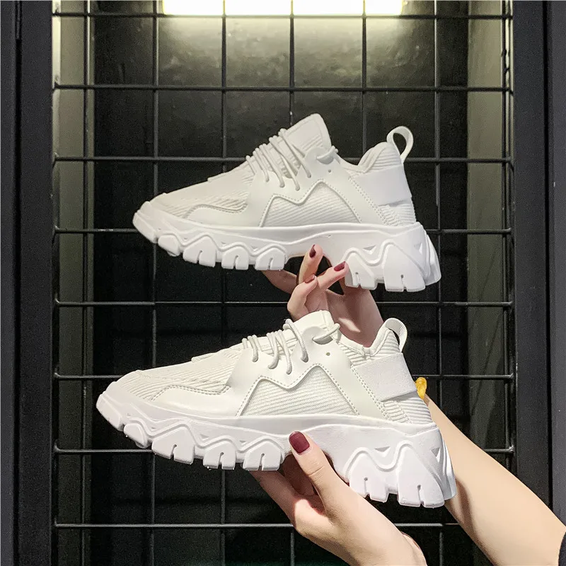 white-1 YRRFUOT/модная обувь для женщин; удобная обувь на шнуровке; женская Вулканизированная обувь; zapatillas mujer; коллекция года; женские кроссовки - Цвет: white-1