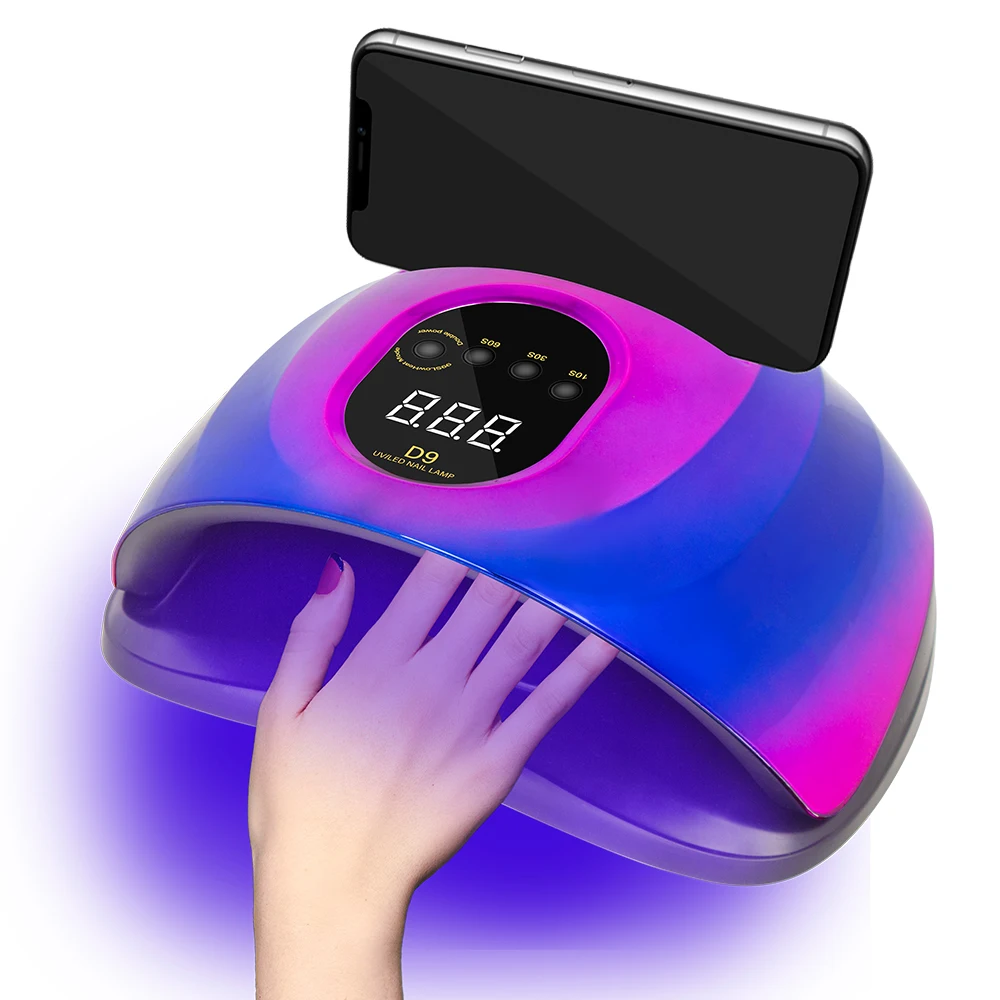 

UV LED Nail Lamp Nail Dryer with 1 Pair UV Protection Glove for Manicure 114W Curing for Gel Polish Dryer 4 Timer Setting Light