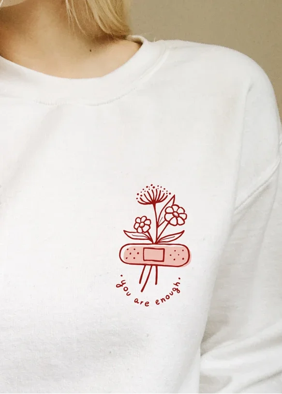 Свитшот женский с карманами и цветными принтами 100% хлопок|Женские толстовки