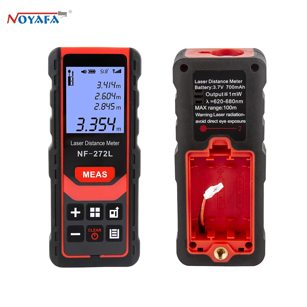 

NF-272L Noyafa New Laser Distance Meter 60M 80M 100M Rangefinder Tape Range Finder Measure Device Digital Ruler Test Tool