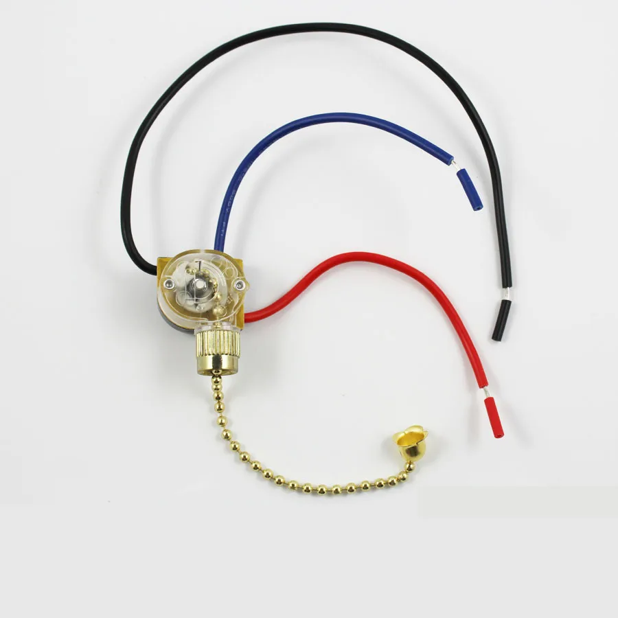 3А 110В/220В Переключатель на молнии Ретро Подвесной светильник на стену Выключатели вентилятора с двойным управлением 3 провода