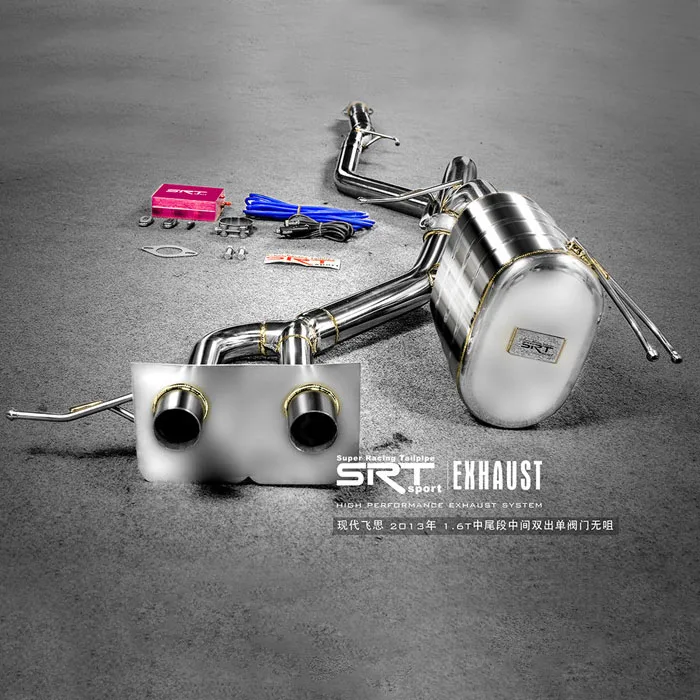 

exhaust system for Hyundai Veloster electric exhaust valve catback with quad double tip