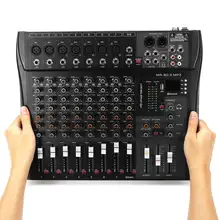 LEORY 9 канальный профессиональный пульт студийный аудио микшер USB bluetooth DJ смешивание звука для семьи KTV встречи кампуса речи