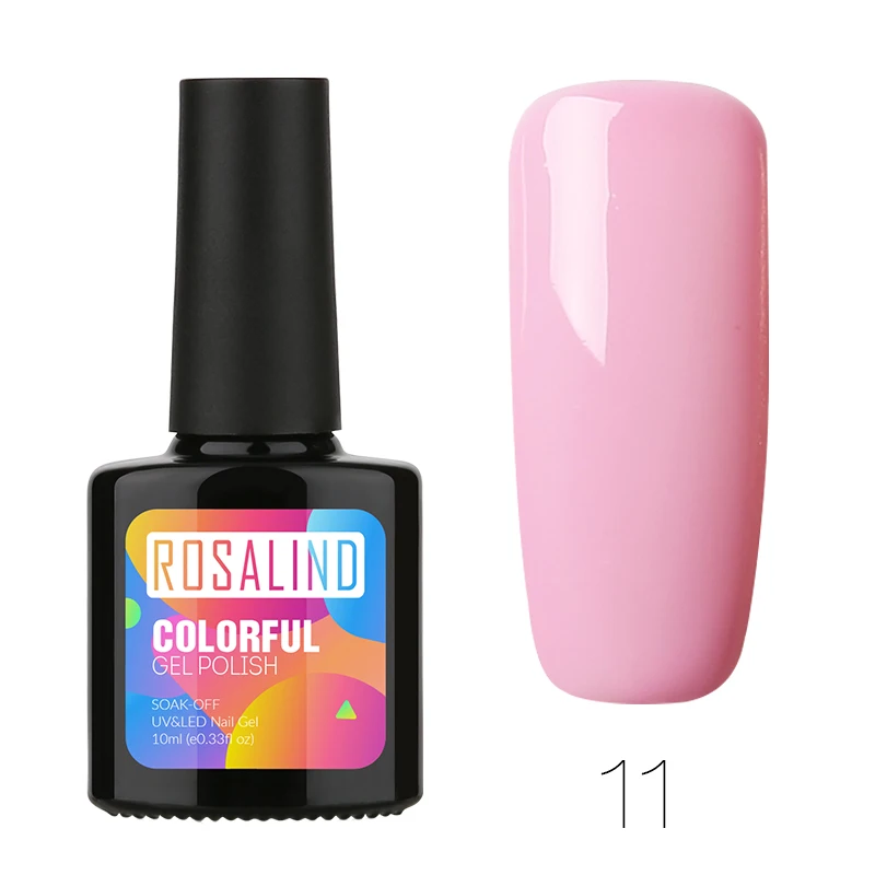 11 ROSALIND 10 мл УФ гель лак для ногтей цвета ногтей гель для ногтей лак для ногтей Vernis Полупостоянный акриловый Гибридный гель Лаки верхнее покрытие - Цвет: 11