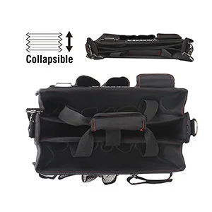 WORKPRO 600D сумка для инструментов на плечо с центральным лотком Водонепроницаемые Наборы инструментов Сумки Карманы для электронных сумок