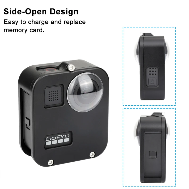 Защитный чехол из алюминиевого сплава для GoPro MAX 360 металлический корпус + крышка