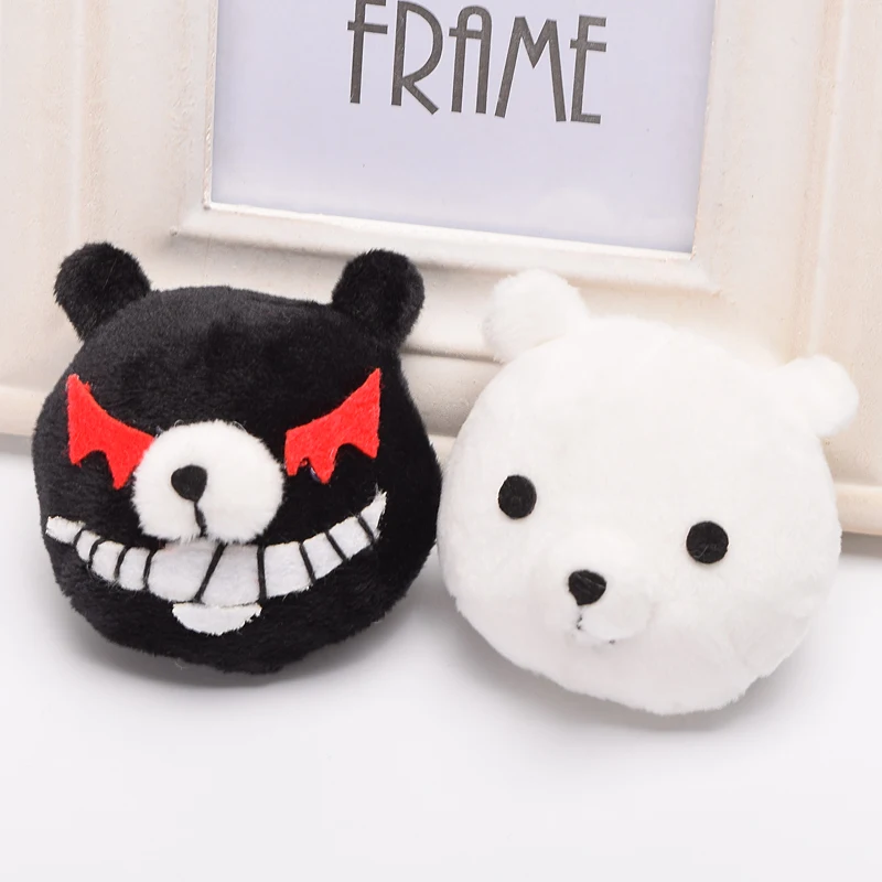 Заколки для волос в стиле аниме косплея шпильки с белым и черным медведем