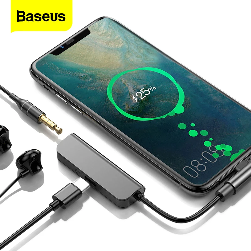 USB Type C до 3 5 мм разъем для наушников с адаптером Aux PD 18 Вт USB-C Type-C OTG кабель Huawei P40 Samsung