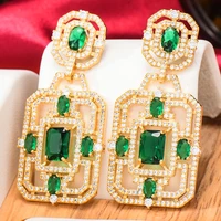 missvikki vintage engraving cutout gorgeous square drop earrings for women wedding party bridal earrings jewelry high quality