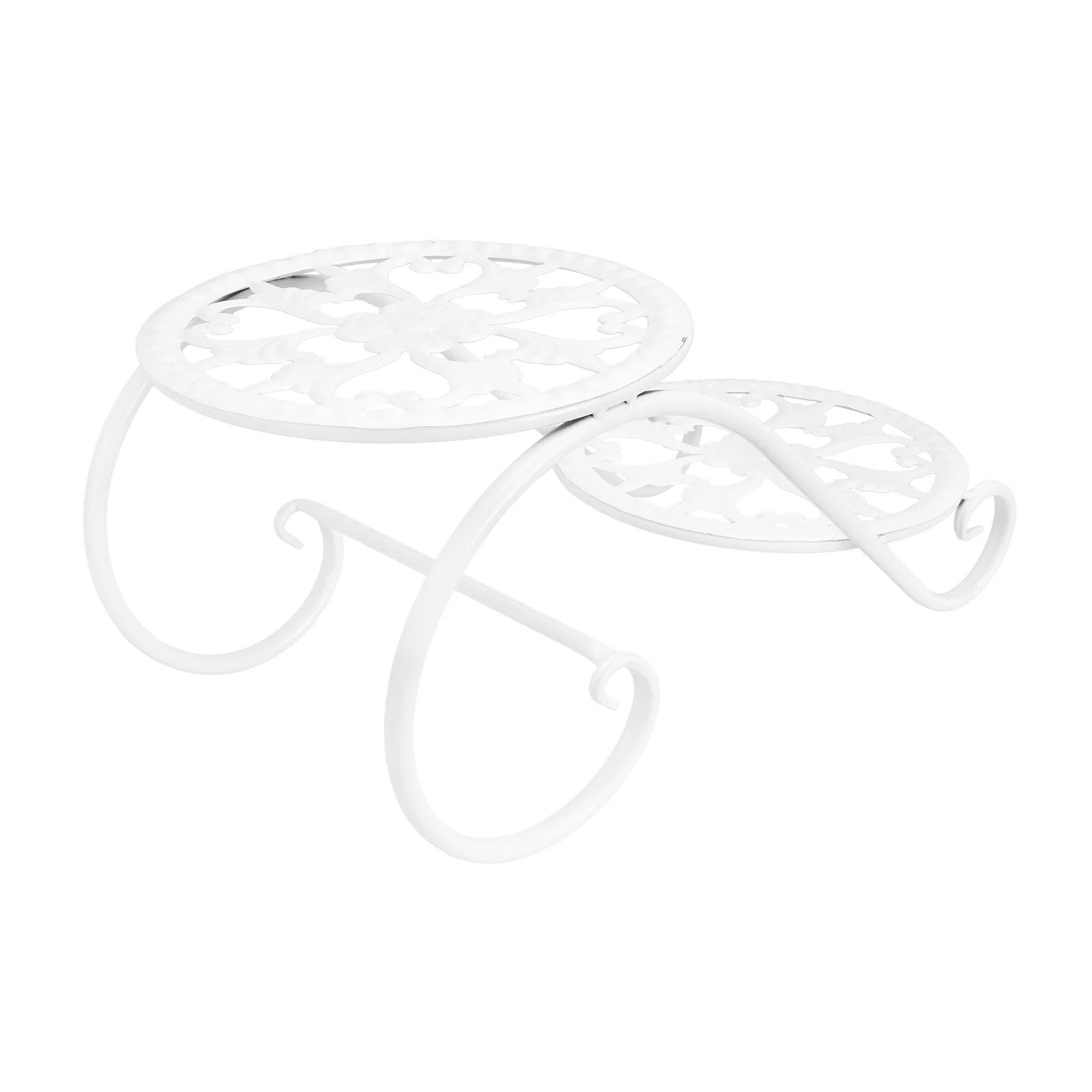 

1pc Exquisite Iron Craft Flowerpot Rack Delicate Plant Pot Display Shelf