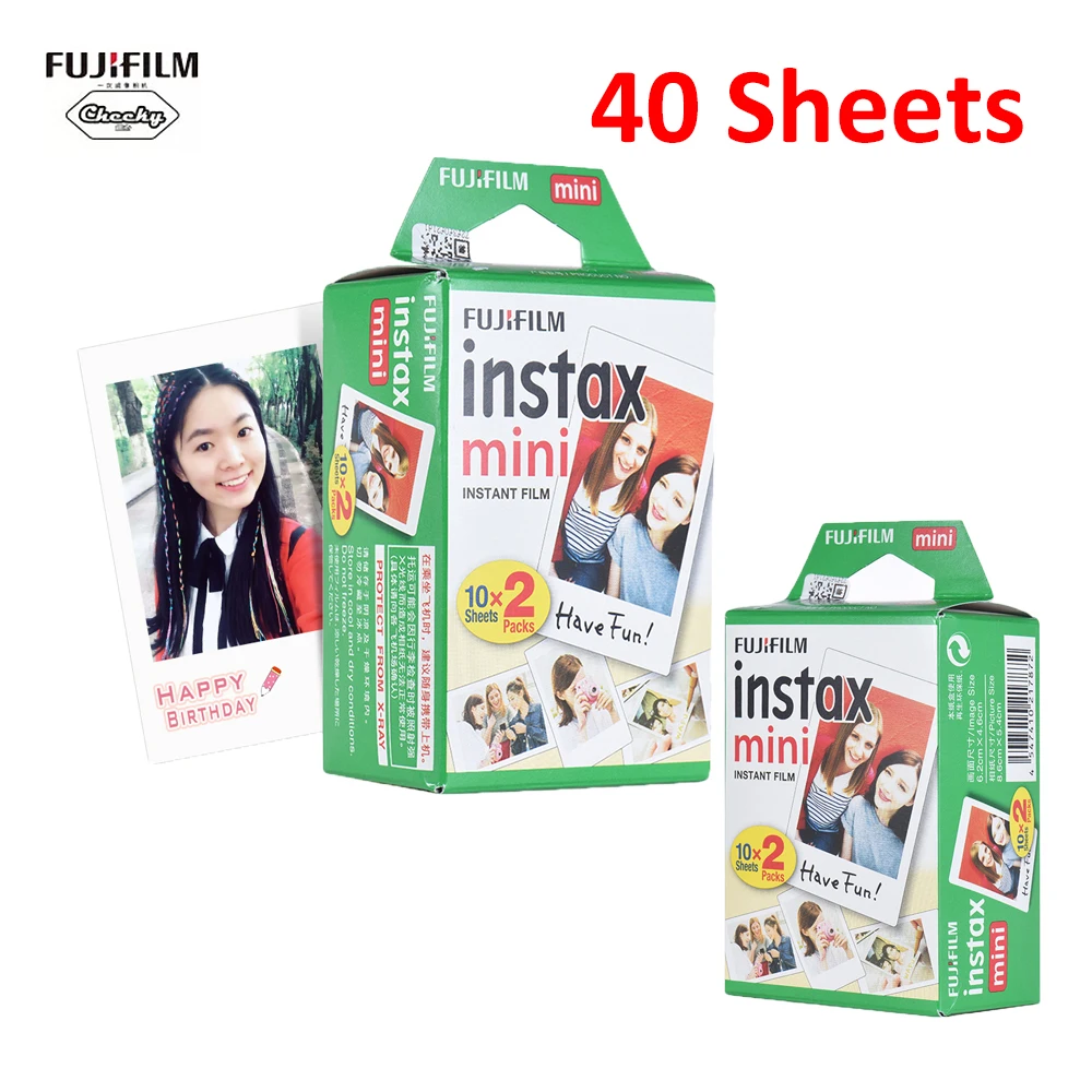 Пленка Fuji Fujifilm Instax Mini 8 белая пленка 40 листов для 7s 9 90 25 55 мгновенной печати