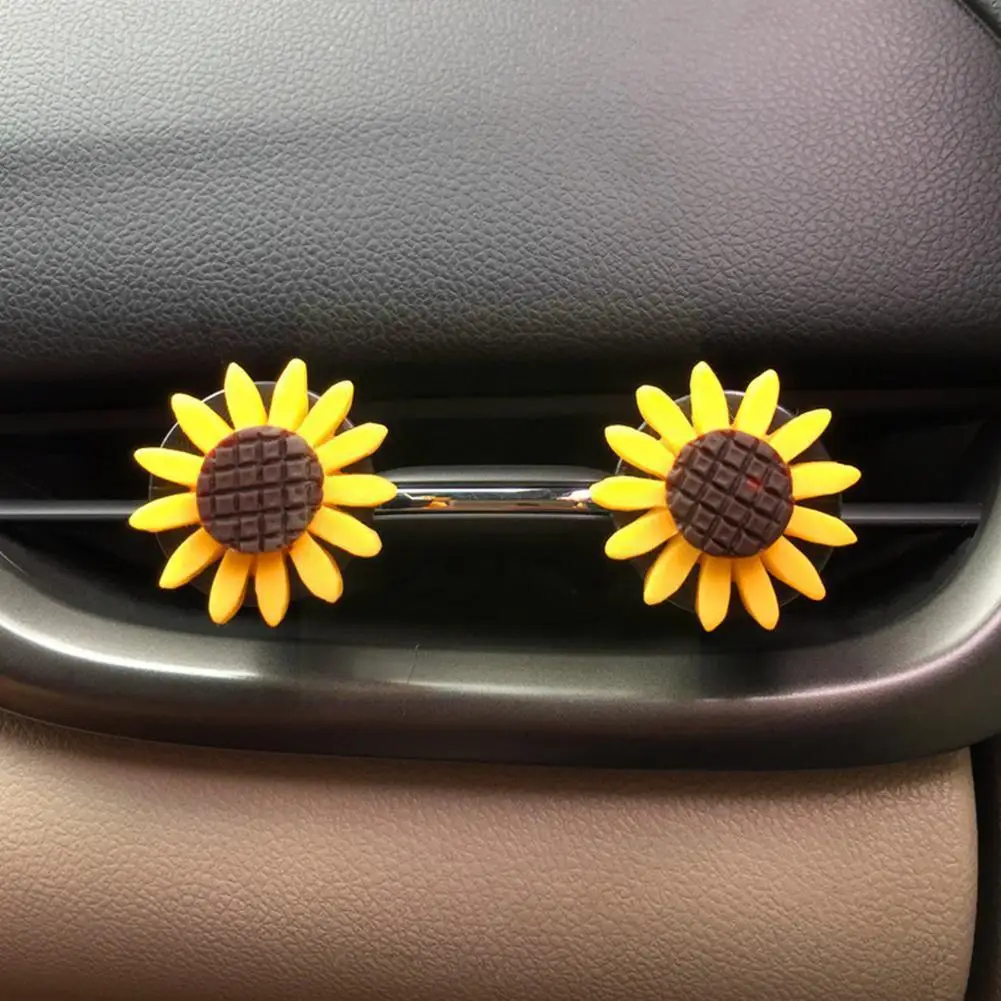 

Sunflower Car Air Outlet Perfume Clip Car Air Conditioner Decor Sun Air Interior Aromatherapy Float Perfume Outlet Accessor C9D4