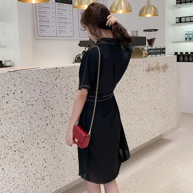 Облегающее однобортное платье-рубашка UT295 | Женская одежда