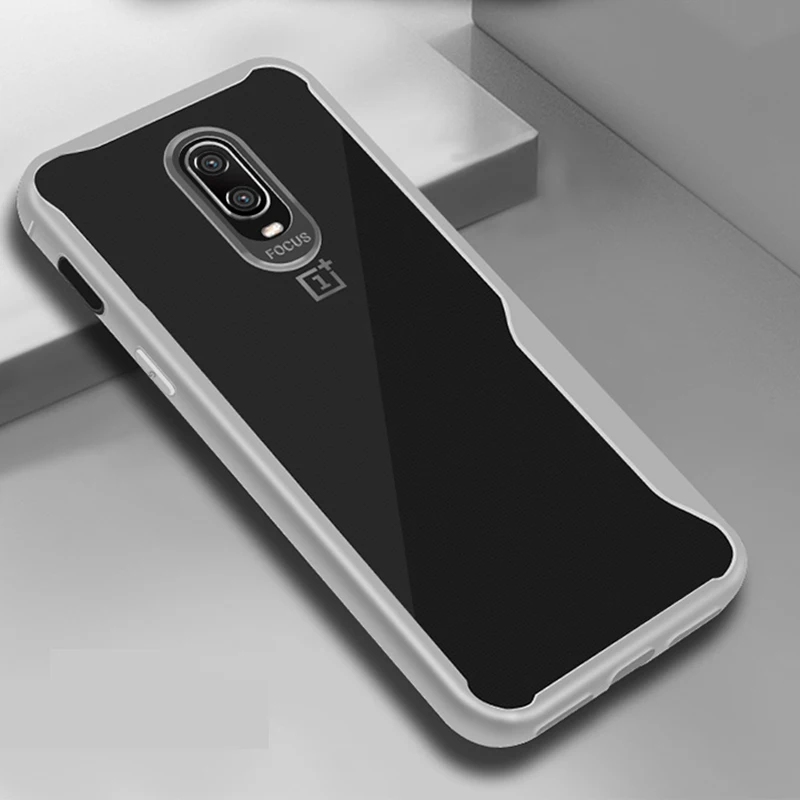 Матовая рамка противоскользящий чехол для Oneplus 7 Pro 6 T прозрачный силиконовый из