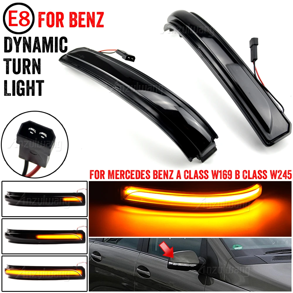 

Flowing Rearview Mirror Indicator Lamp Dynamic Turn Signal Light For Mercedes Benz A Class W169 B Class W245 05/2008-2012