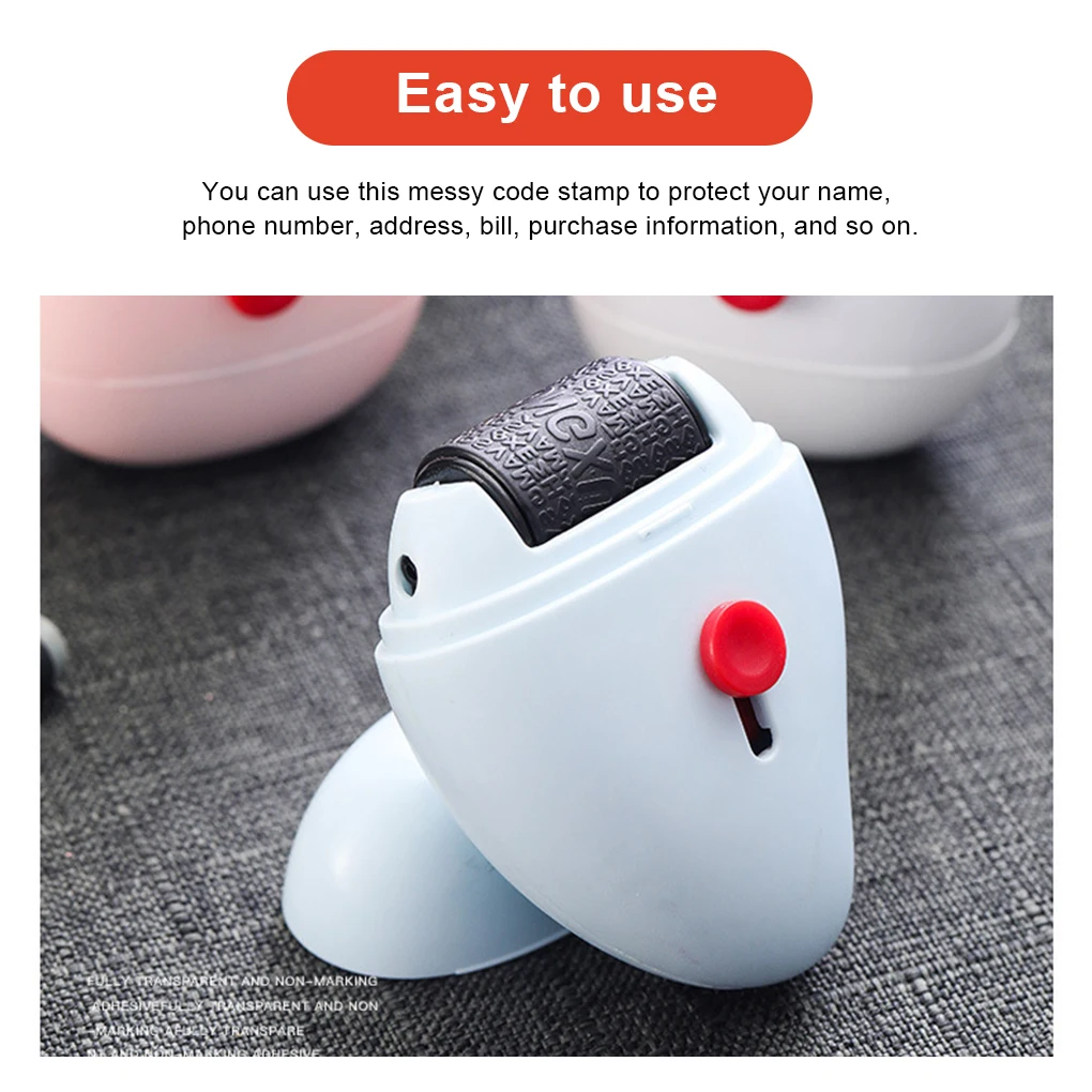 Identify Privacy Self-inking Rolling Stamp Portable Confidential Address Data Protector Roller Theft Protect Office Home Gadgets