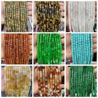natural multicolor stone spacer loose beads high quality 6x6mm smooth column shape diy gem jewelry making 38cm wk420