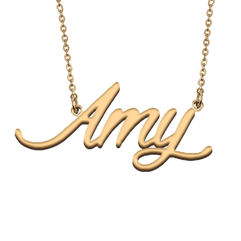 

Amy Custom Name Necklace Customized Pendant Choker Personalized Jewelry Gift for Women Girls Friend Christmas Present