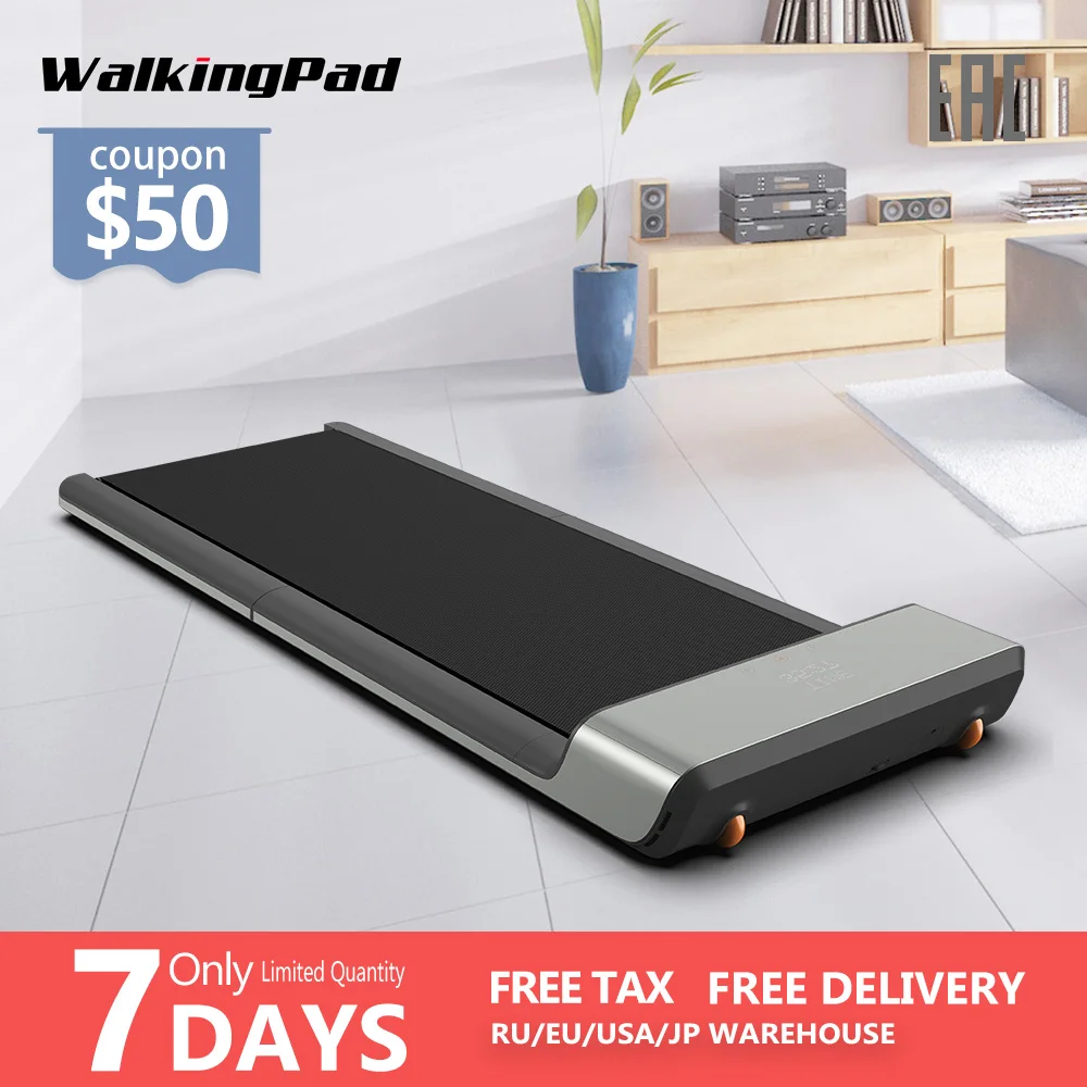 WalkingPad A1 умная электрическая складная беговая дорожка для дома тренажер бегать трусцой быстрой ходьбы в домашних условиях тренировки для похудения и оздоровления дистанционное управление спортивный инвентарь